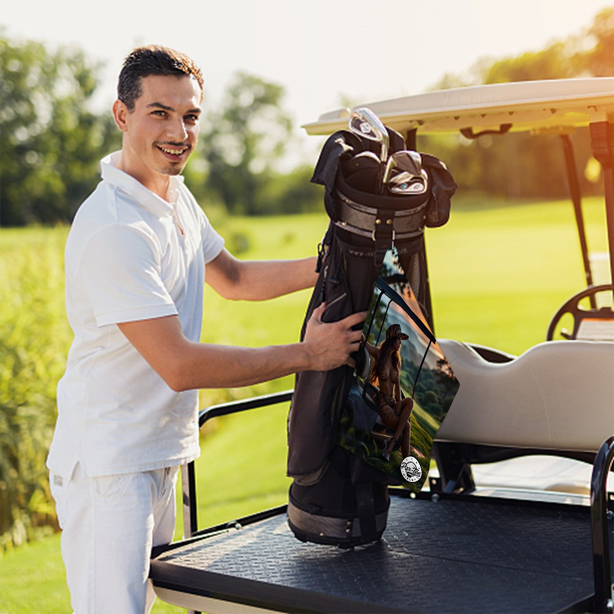 Tiger's Eye Golf Towel - The Huntress Awaits
