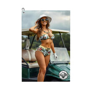 Cart Candy Golf Towel - Vintage Floral with Sun Hat