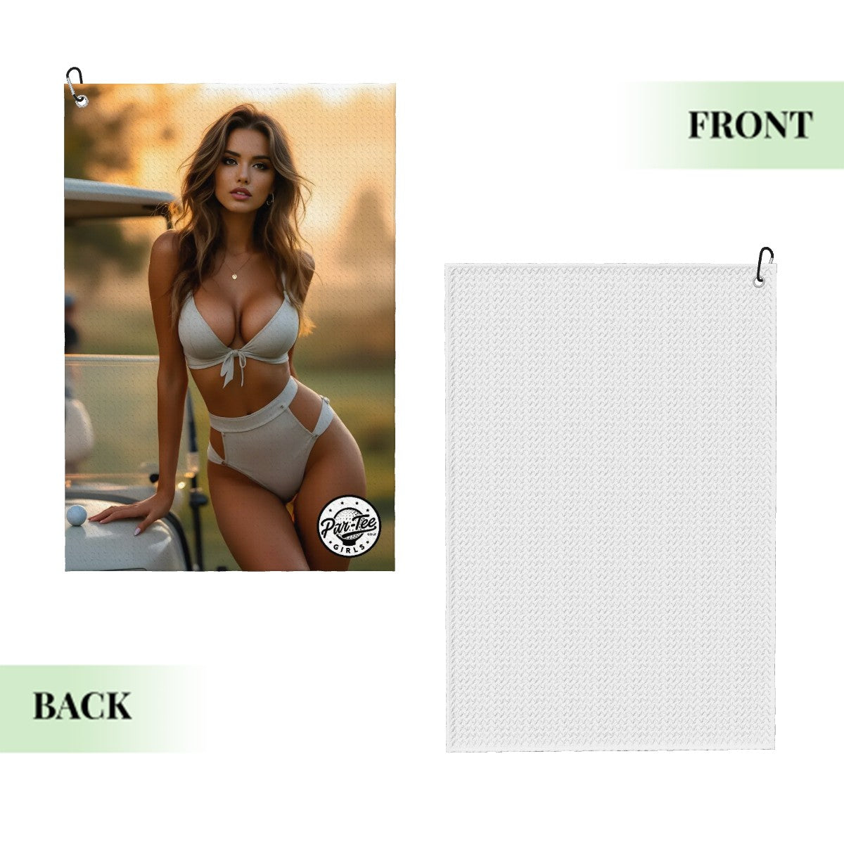 Cart Candy Golf Towel - Swimsuit Chic with Quiet Confidence