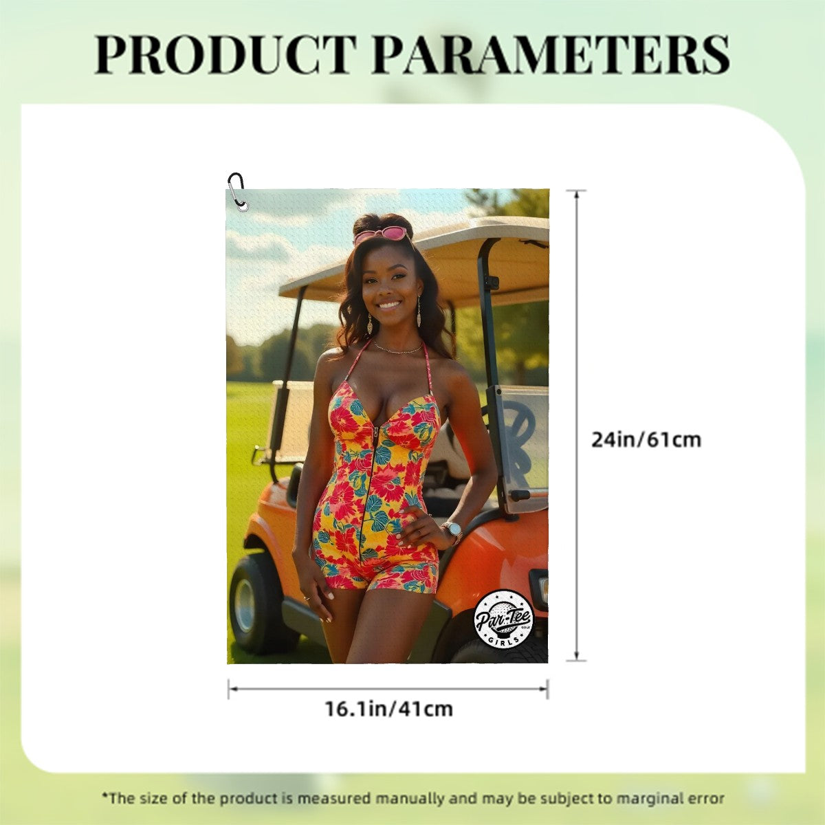 Cart Candy Golf Towel - Laid-Back Glam in Floral Romper