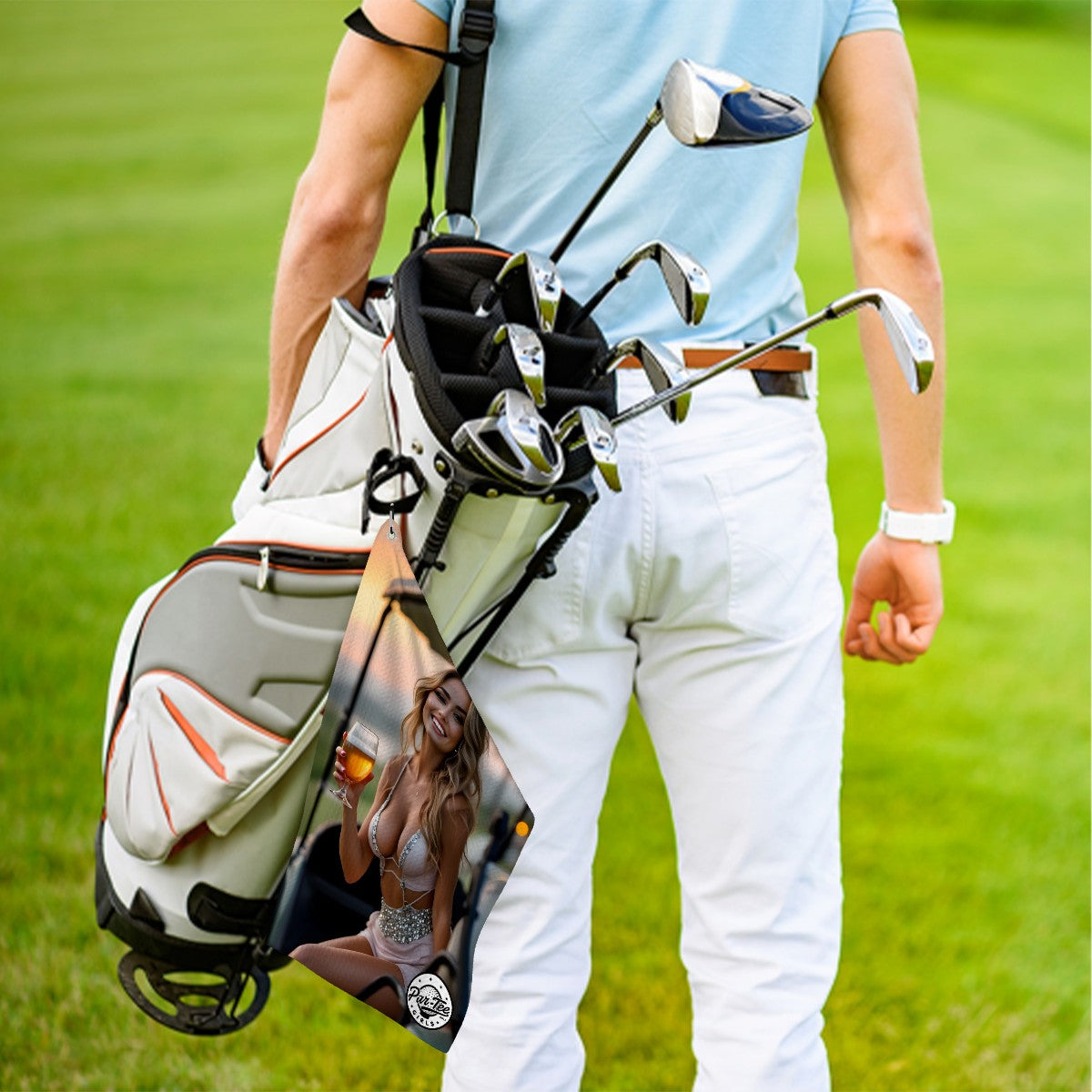 Cart Candy Golf Towel - Joyful Energy with Shimmering Accents