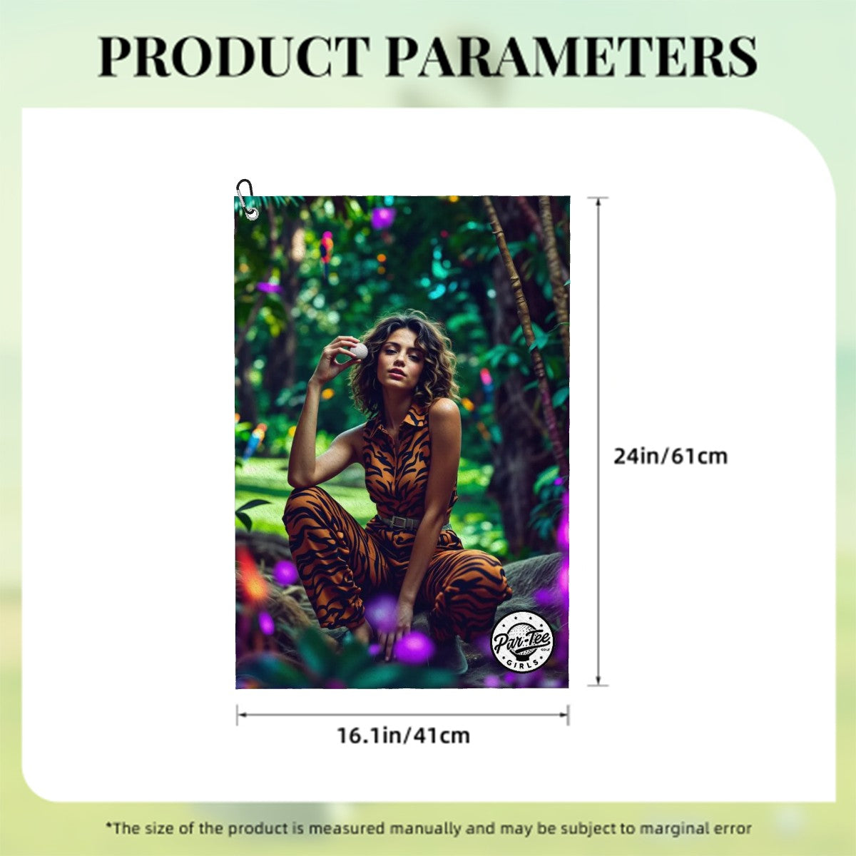 Tiger's Eye Golf Towel - Fierce and Fearless in Nature’s Glow