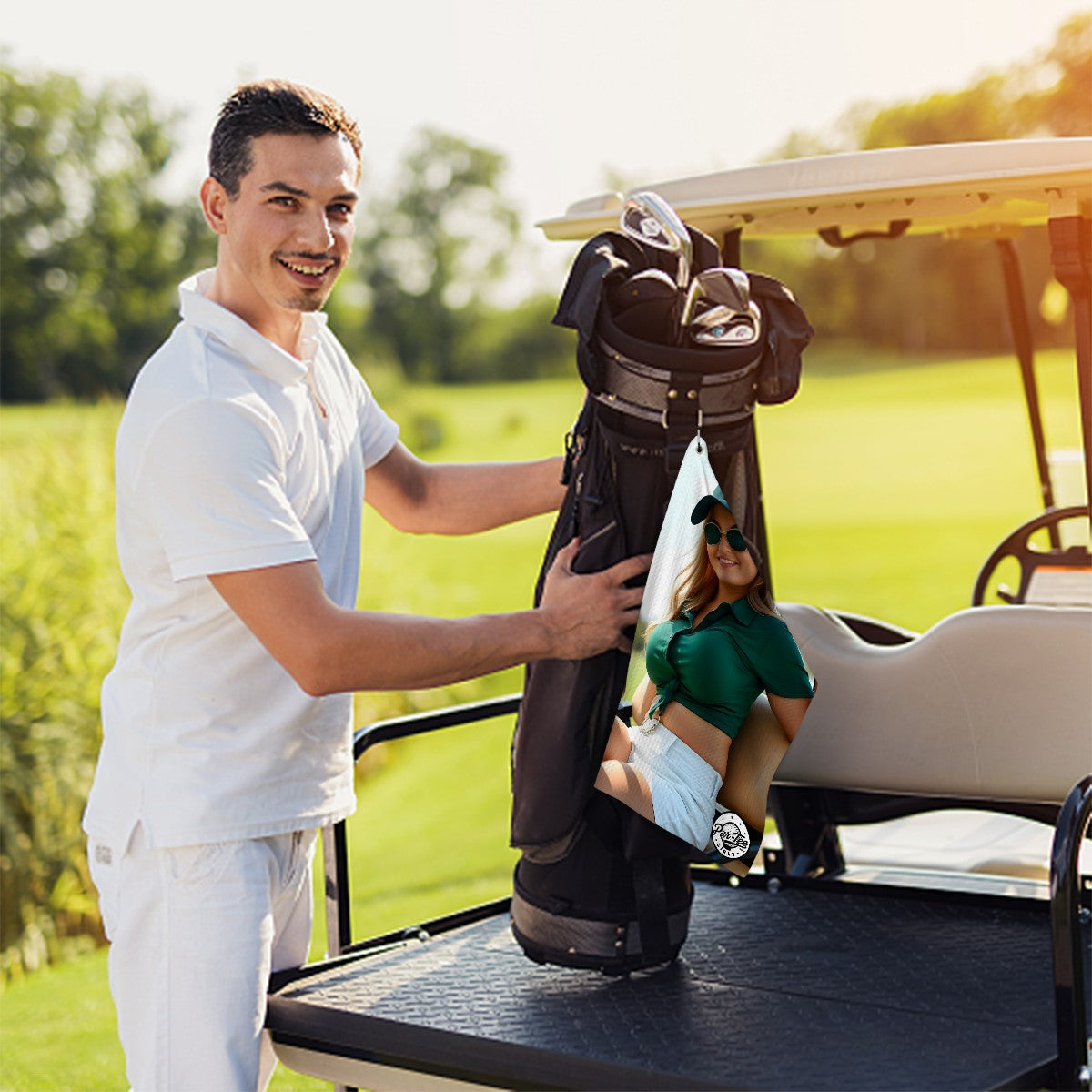 Cart Candy Golf Towel - Laidback in Emerald Green