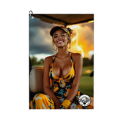 Cart Candy Golf Towel - Orange Visor with Sun-Kissed Lightning