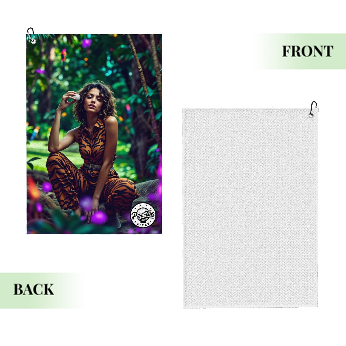 Tiger's Eye Golf Towel - Fierce and Fearless in Nature’s Glow