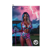Cart Candy Golf Towel - Casual Waves with Pink Lightning