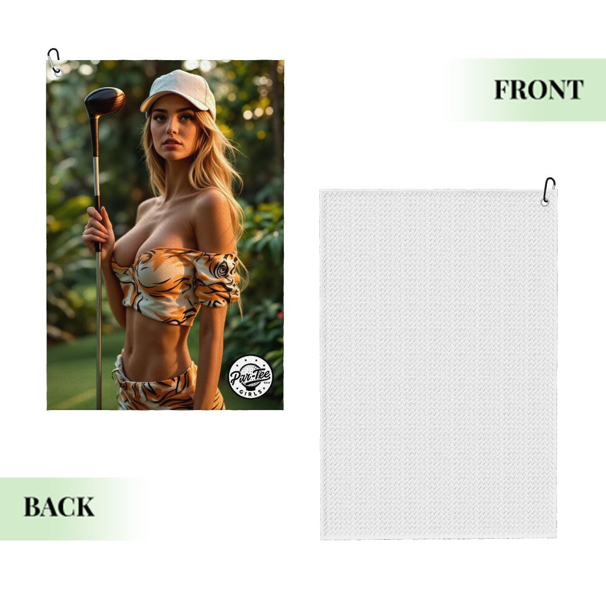 Tiger's Eye Golf Towel - Quiet Strength in Soft Sunlight