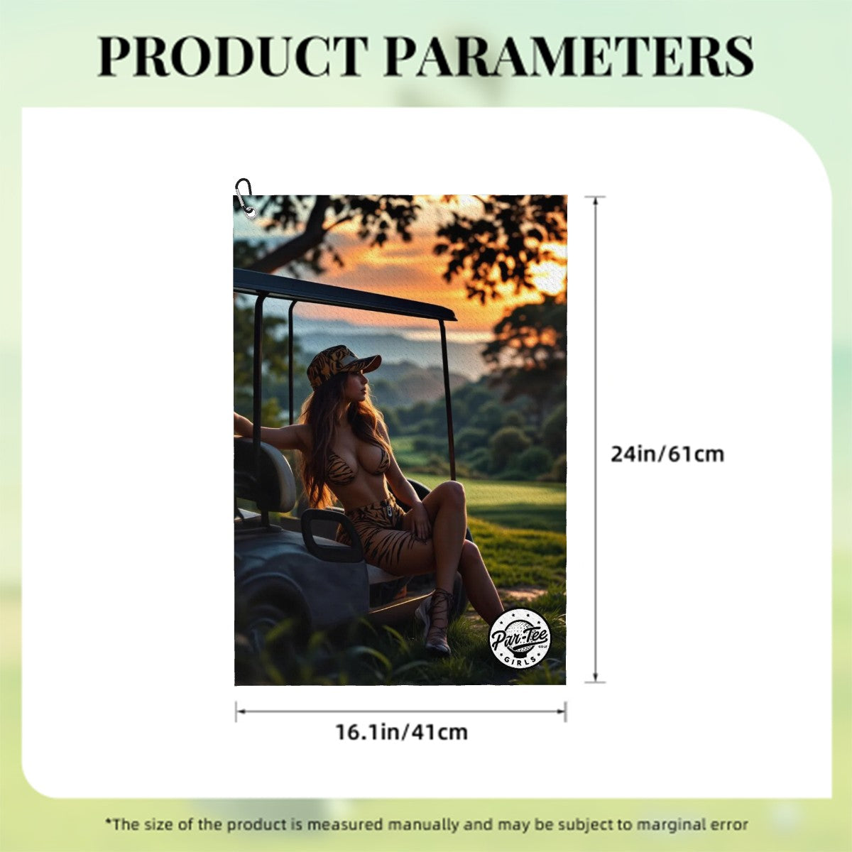 Tiger's Eye Golf Towel - The Huntress Awaits