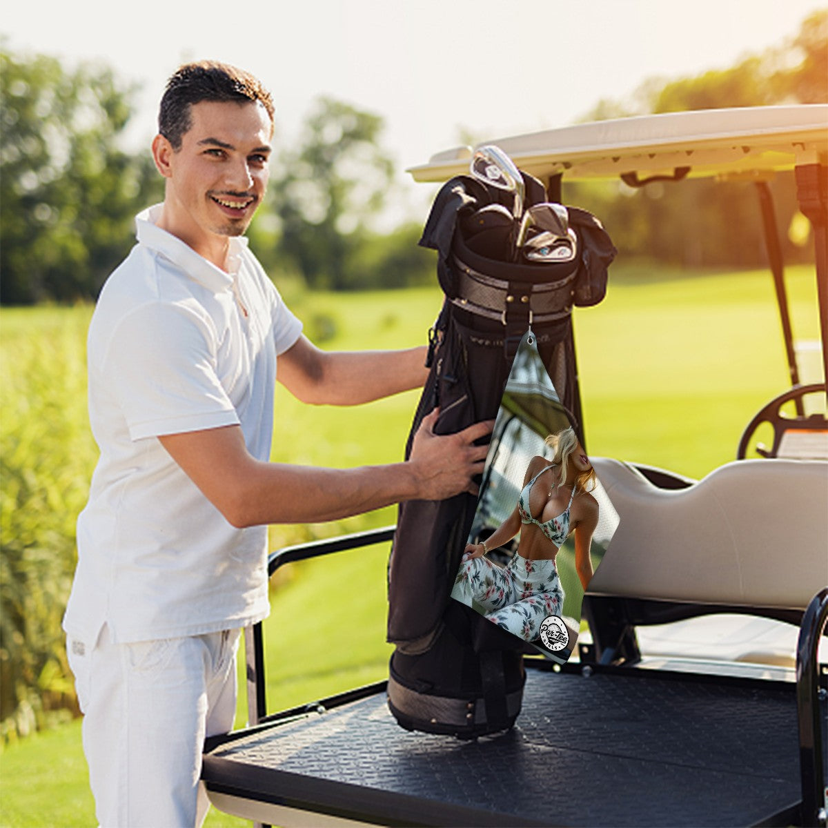 Cart Candy Golf Towel - Floral Charm in Shades