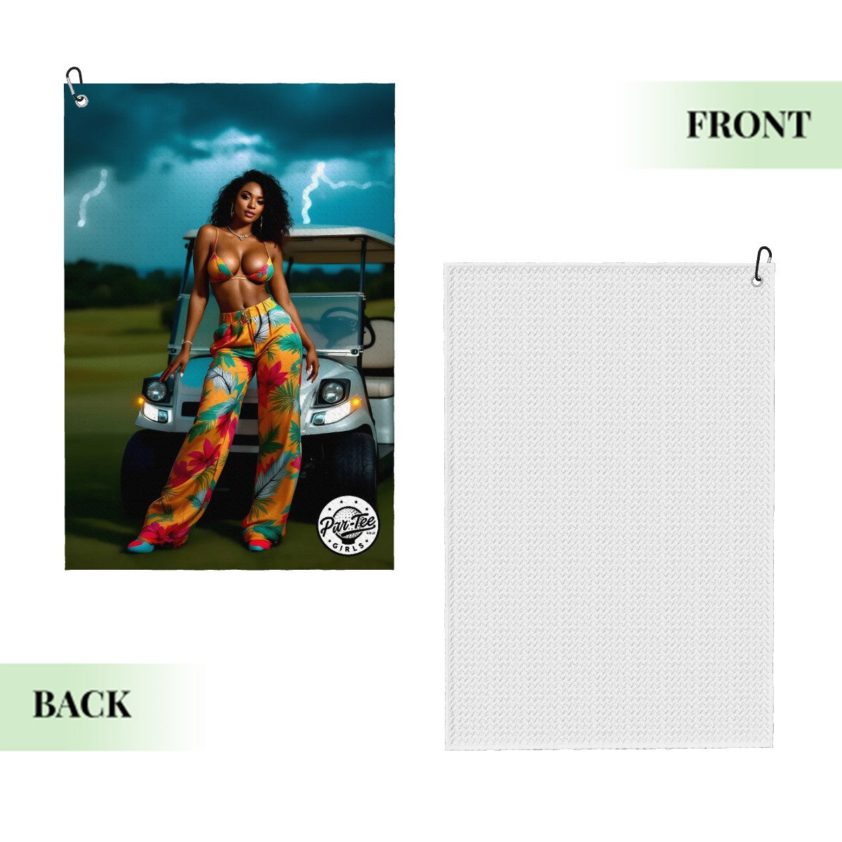 Cart Candy Golf Towel - Hawaiian Lightning After Dark