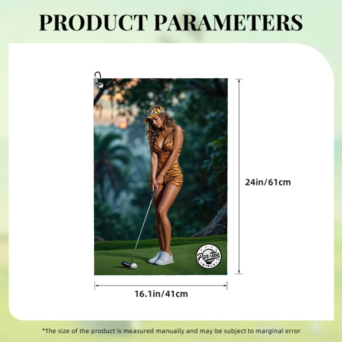 Tiger's Eye Golf Towel - Locked In and Unstoppable