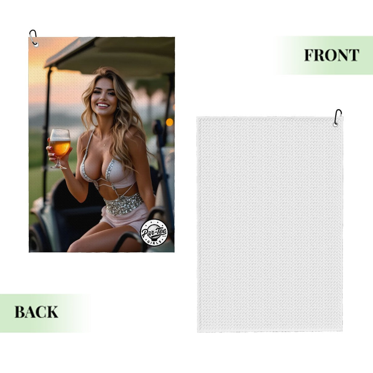Cart Candy Golf Towel - Joyful Energy with Shimmering Accents
