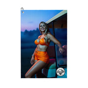 Cart Candy Golf Towel - Orange Cartside near the Green