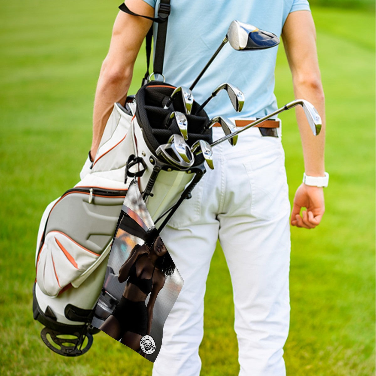 Cart Candy Golf Towel - Chic Simplicity in Black