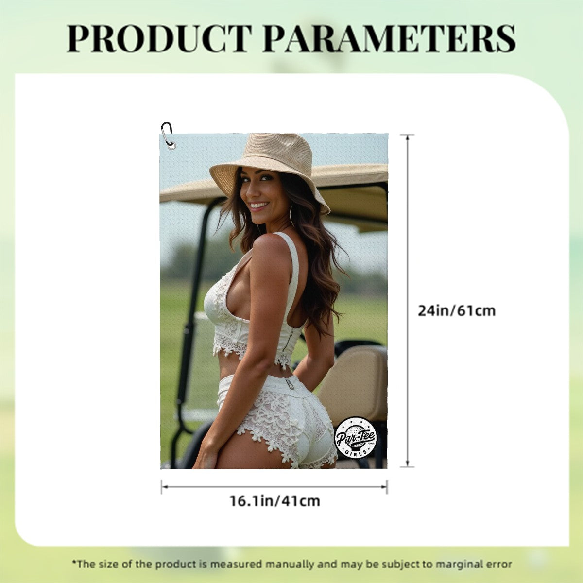 Cart Candy Golf Towel - White Lace on the Fairway