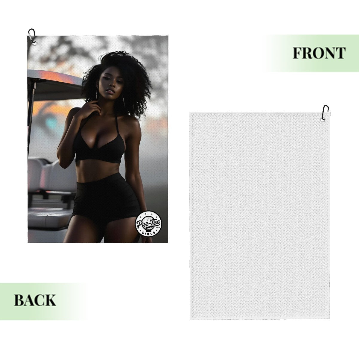 Cart Candy Golf Towel - Chic Simplicity in Black