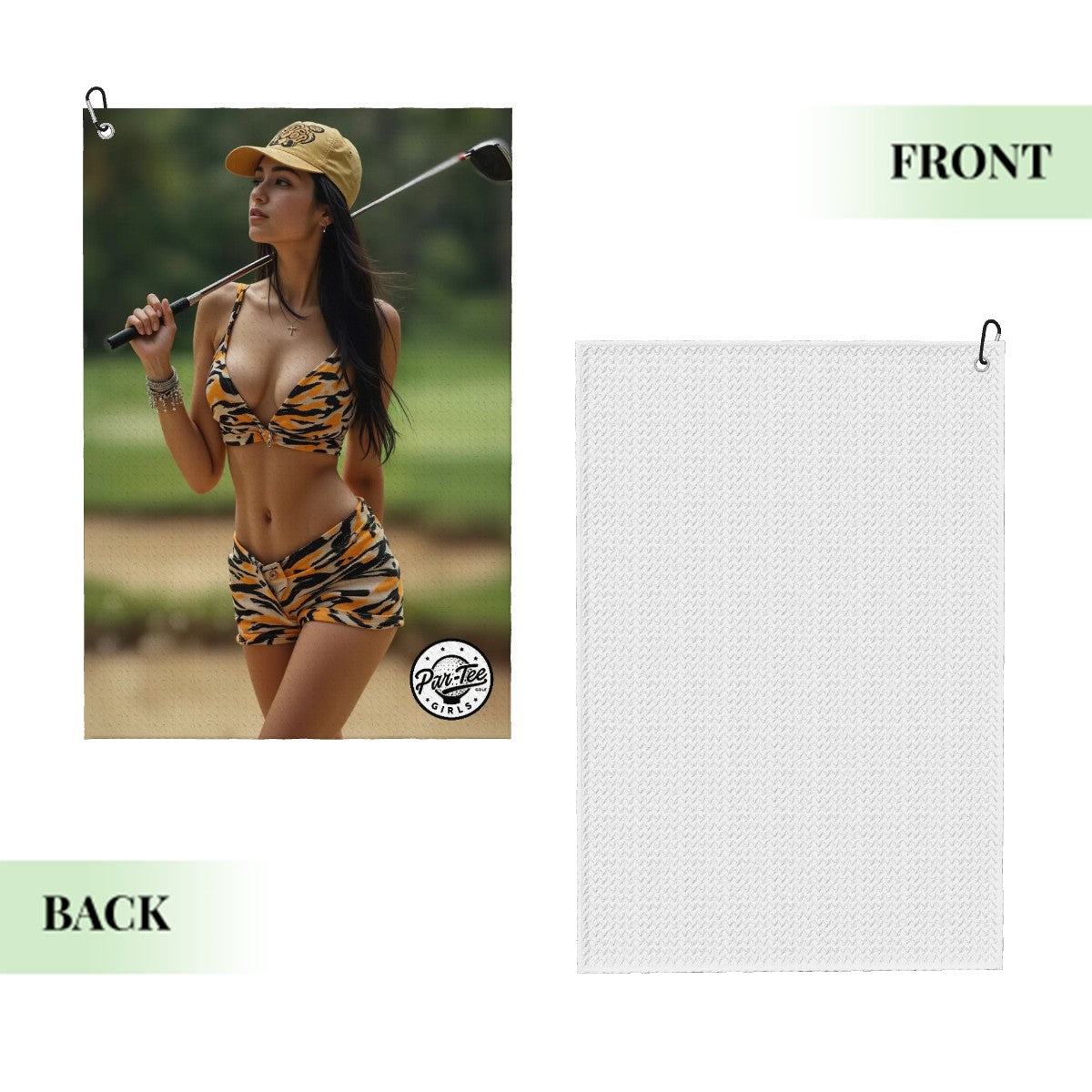 Tiger's Eye Golf Towel - Fierce Form, Fearless Focus