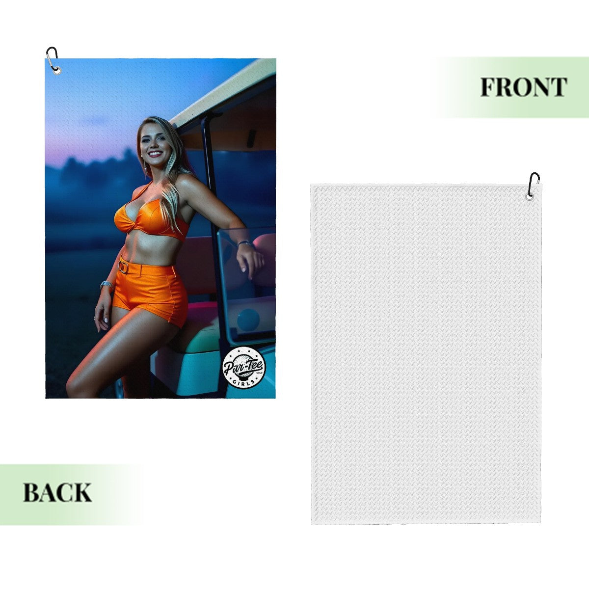 Cart Candy Golf Towel - Orange Cartside near the Green