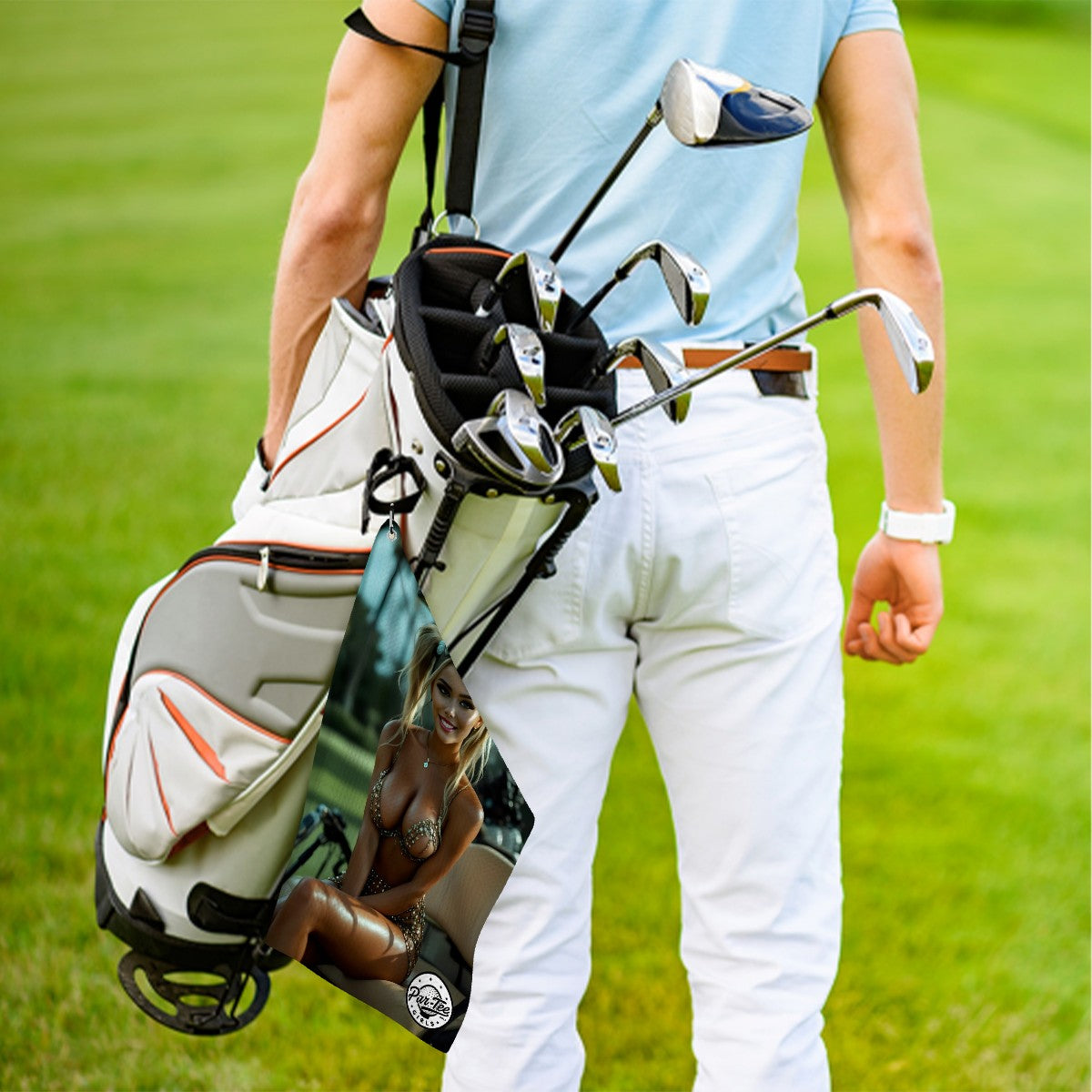 Cart Candy Golf Towel - Sun-Kissed with Golden Gemstones