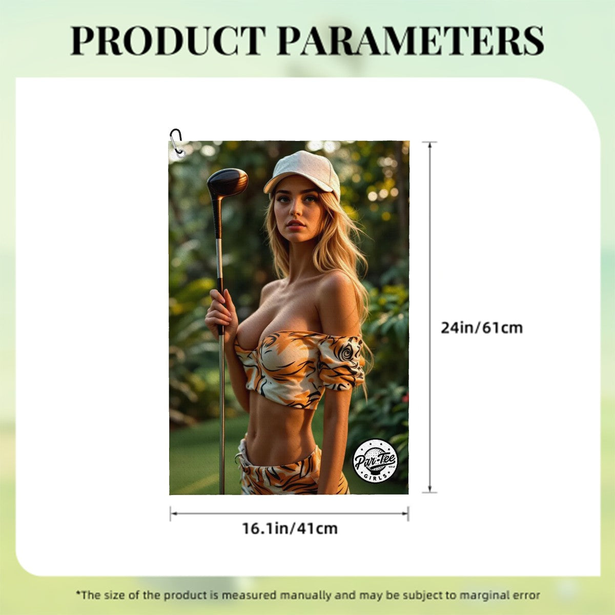 Tiger's Eye Golf Towel - Quiet Strength in Soft Sunlight
