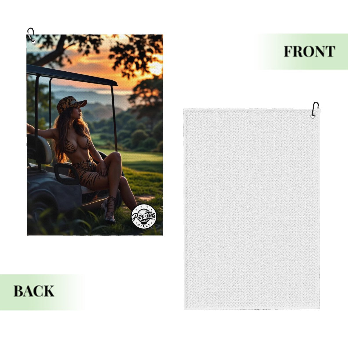 Tiger's Eye Golf Towel - The Huntress Awaits