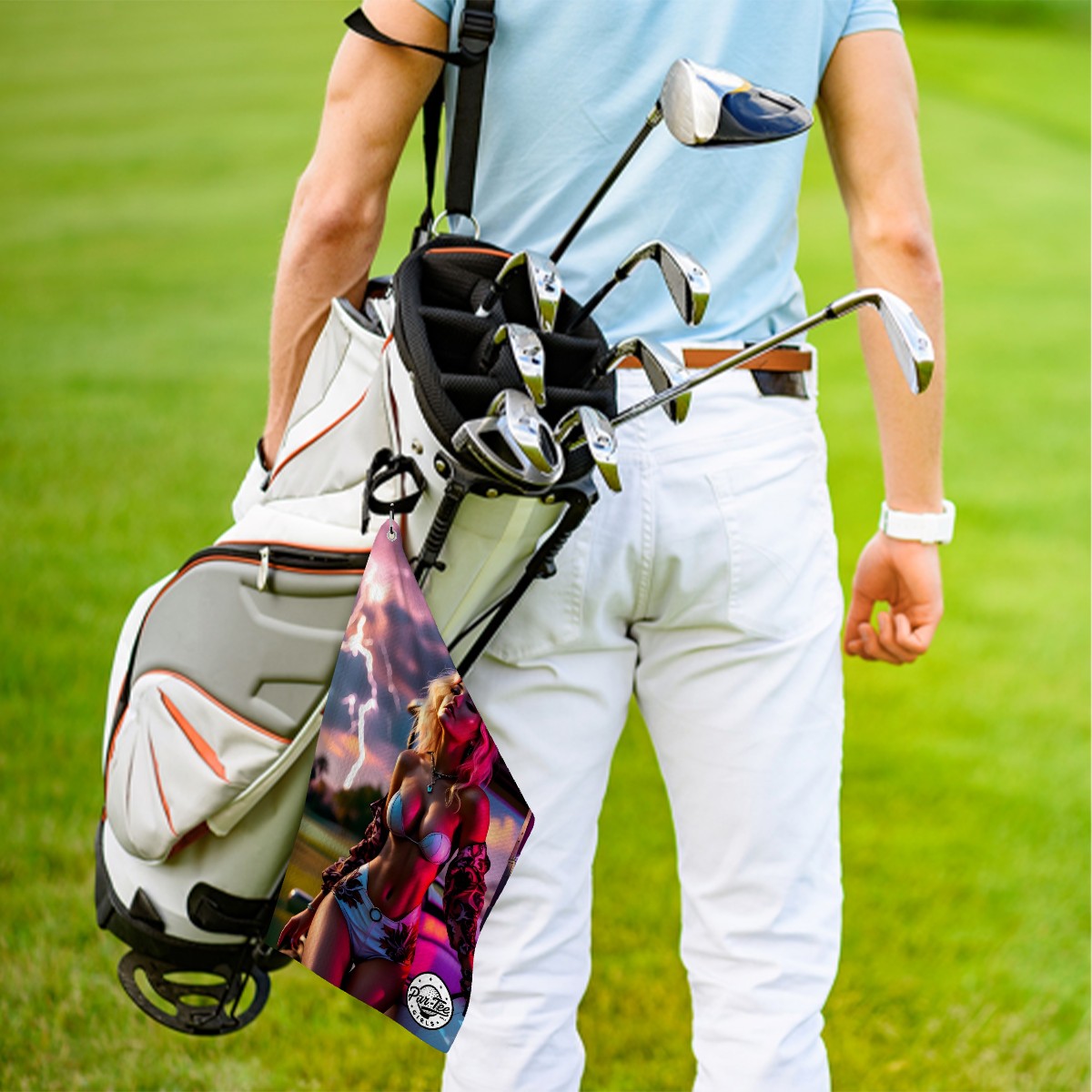 Cart Candy Golf Towel - At Dusk with Lightning