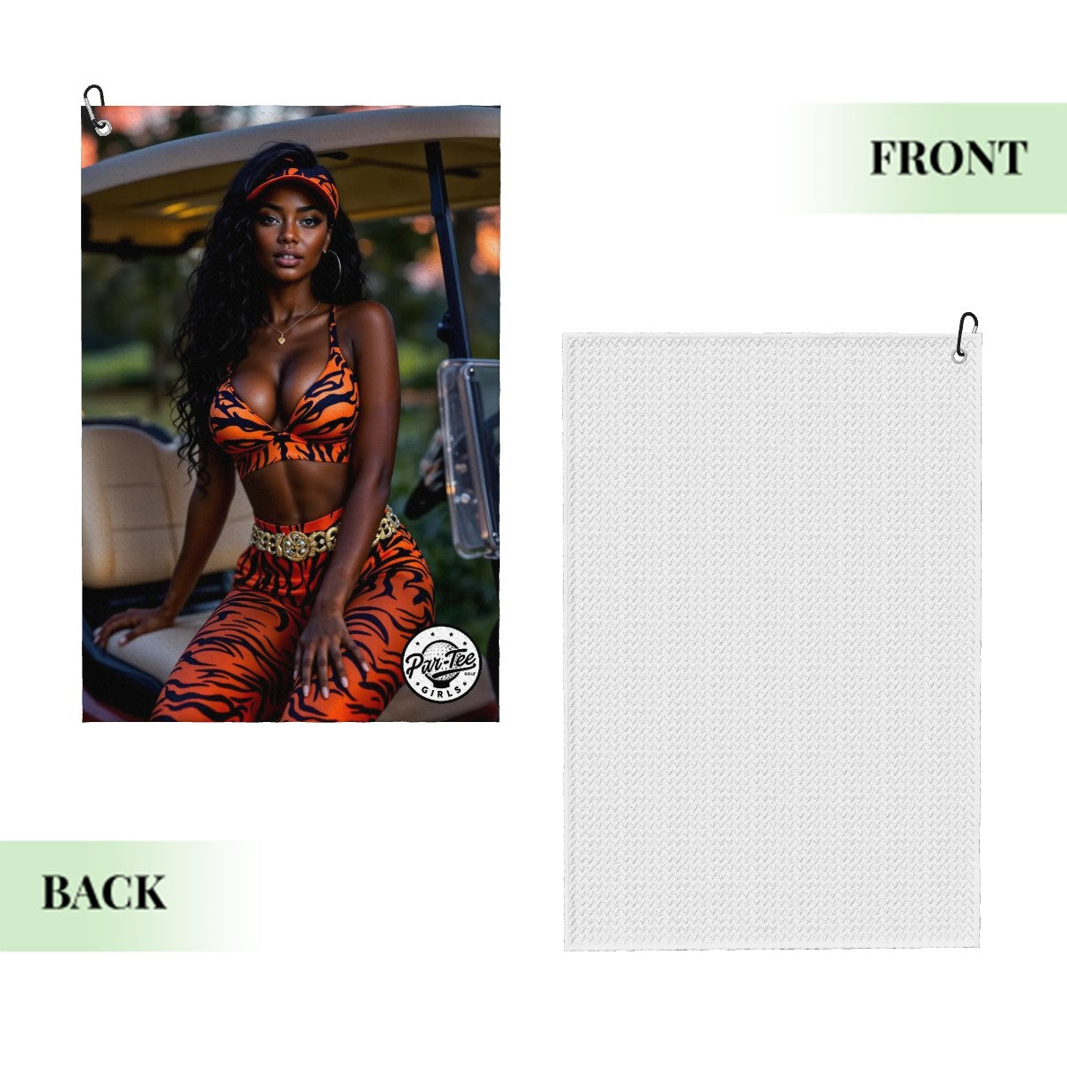 Tiger's Eye Golf Towel - Power, Style, and Stripes Unleashed