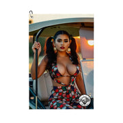 Cart Candy Golf Towel - Casual Glam with Statement  Earrings