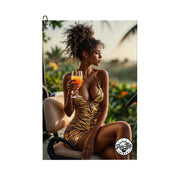 Tiger's Eye Golf Towel - Sip, Style, and Strength