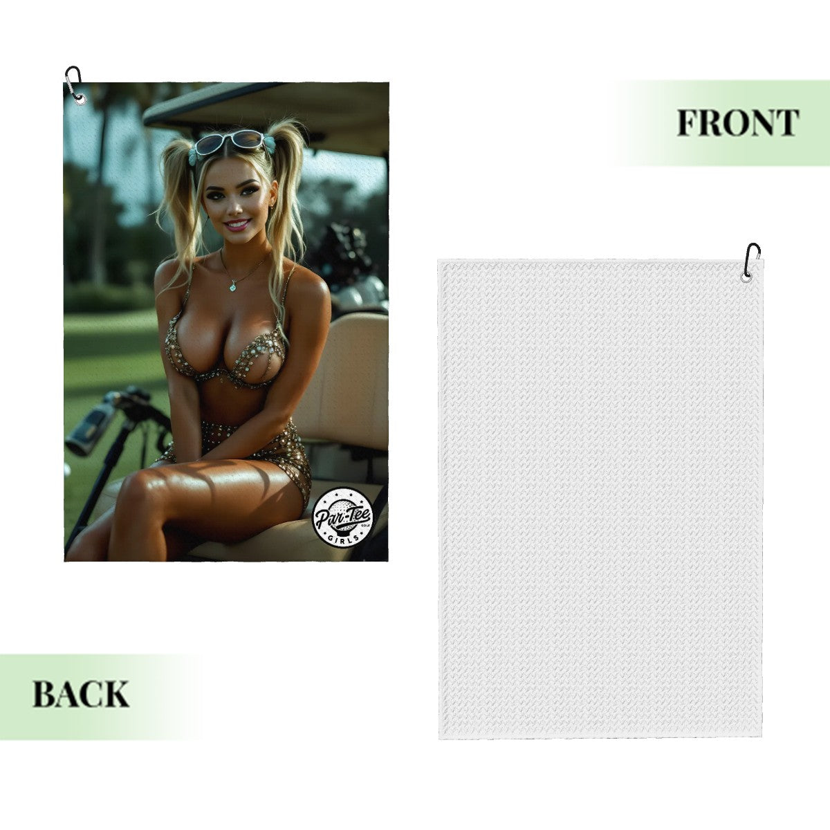 Cart Candy Golf Towel - Sun-Kissed with Golden Gemstones