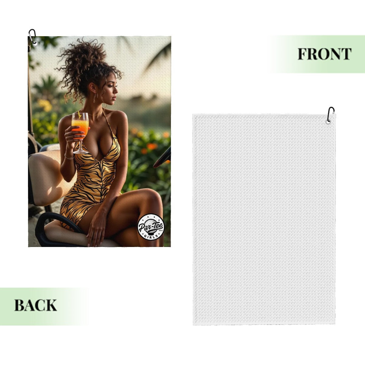 Tiger's Eye Golf Towel - Sip, Style, and Strength