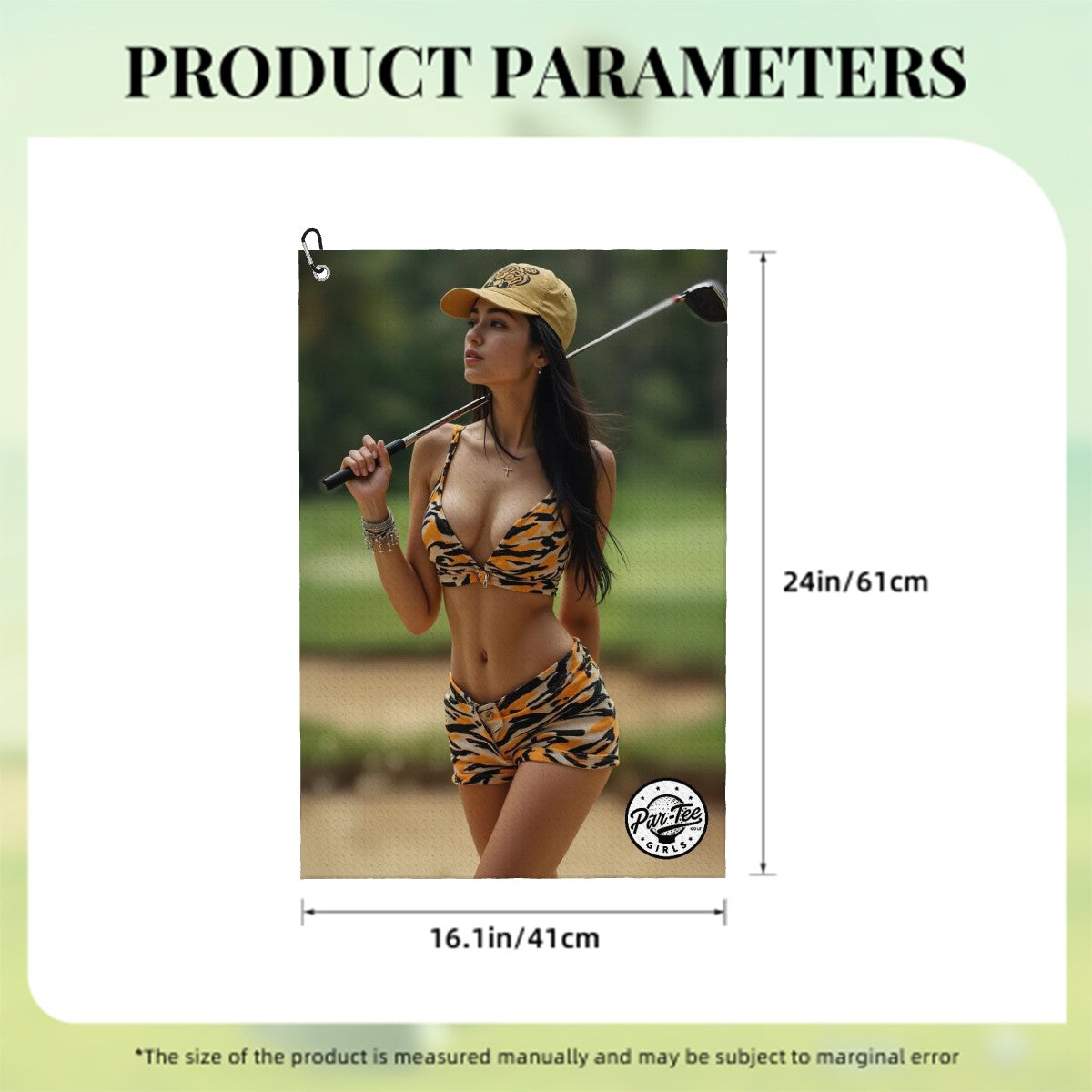 Tiger's Eye Golf Towel - Fierce Form, Fearless Focus