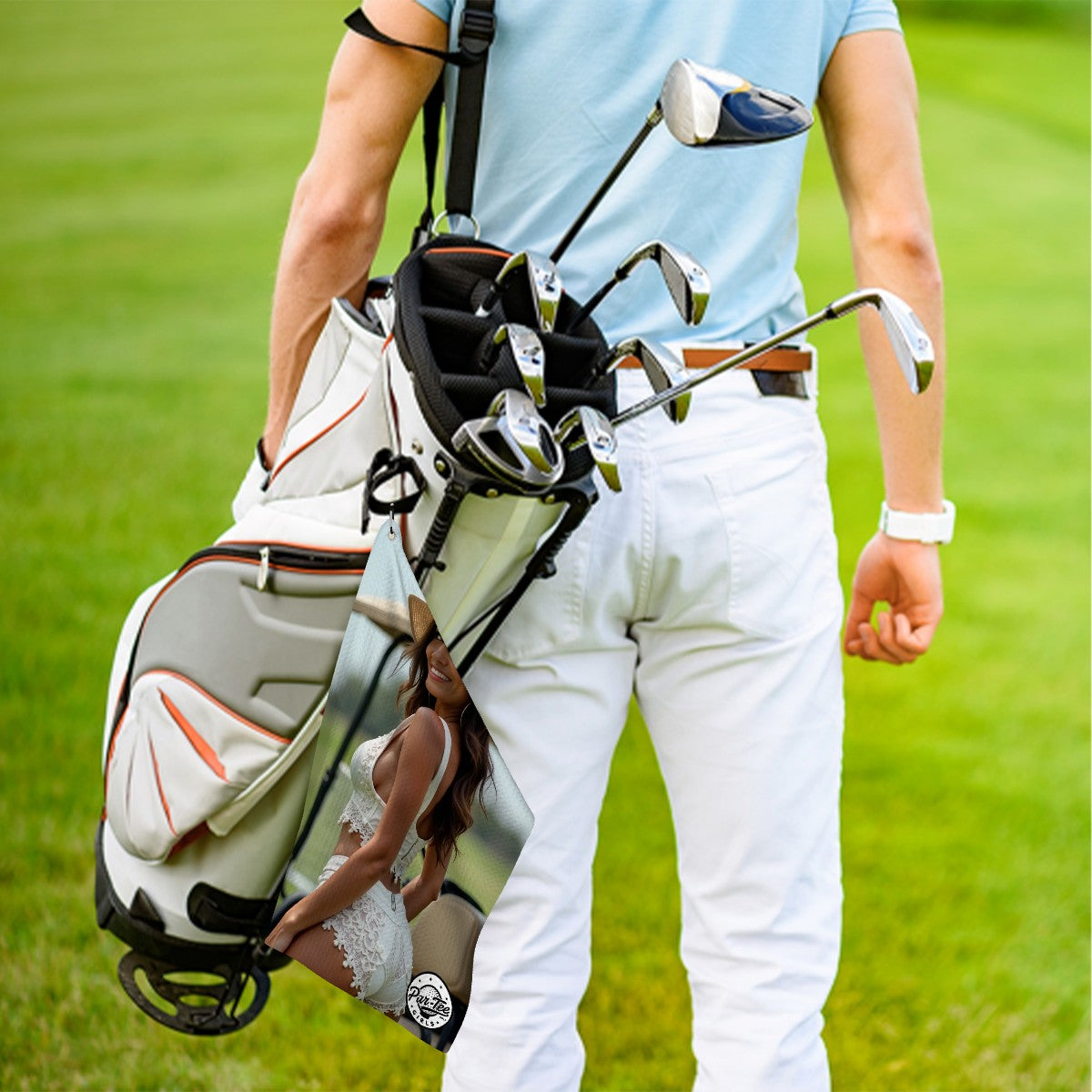 Cart Candy Golf Towel - White Lace on the Fairway