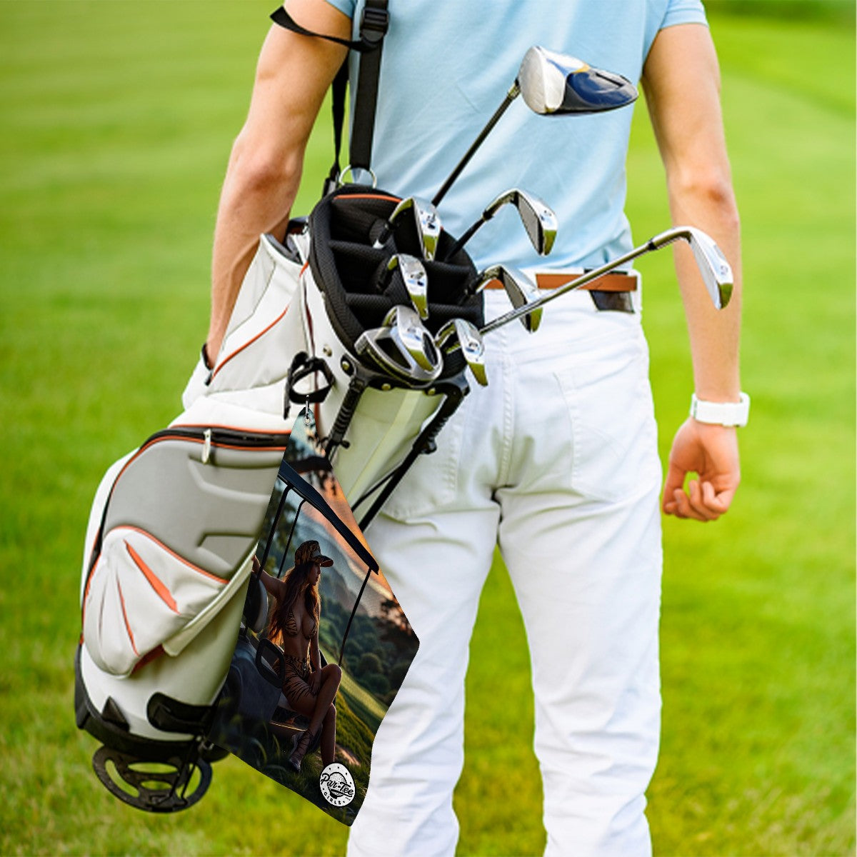 Tiger's Eye Golf Towel - The Huntress Awaits