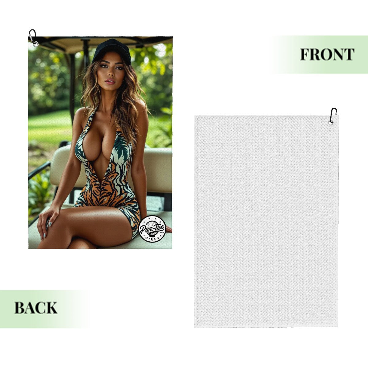 Tiger's Eye Golf Towel - Roaring Style at Rest