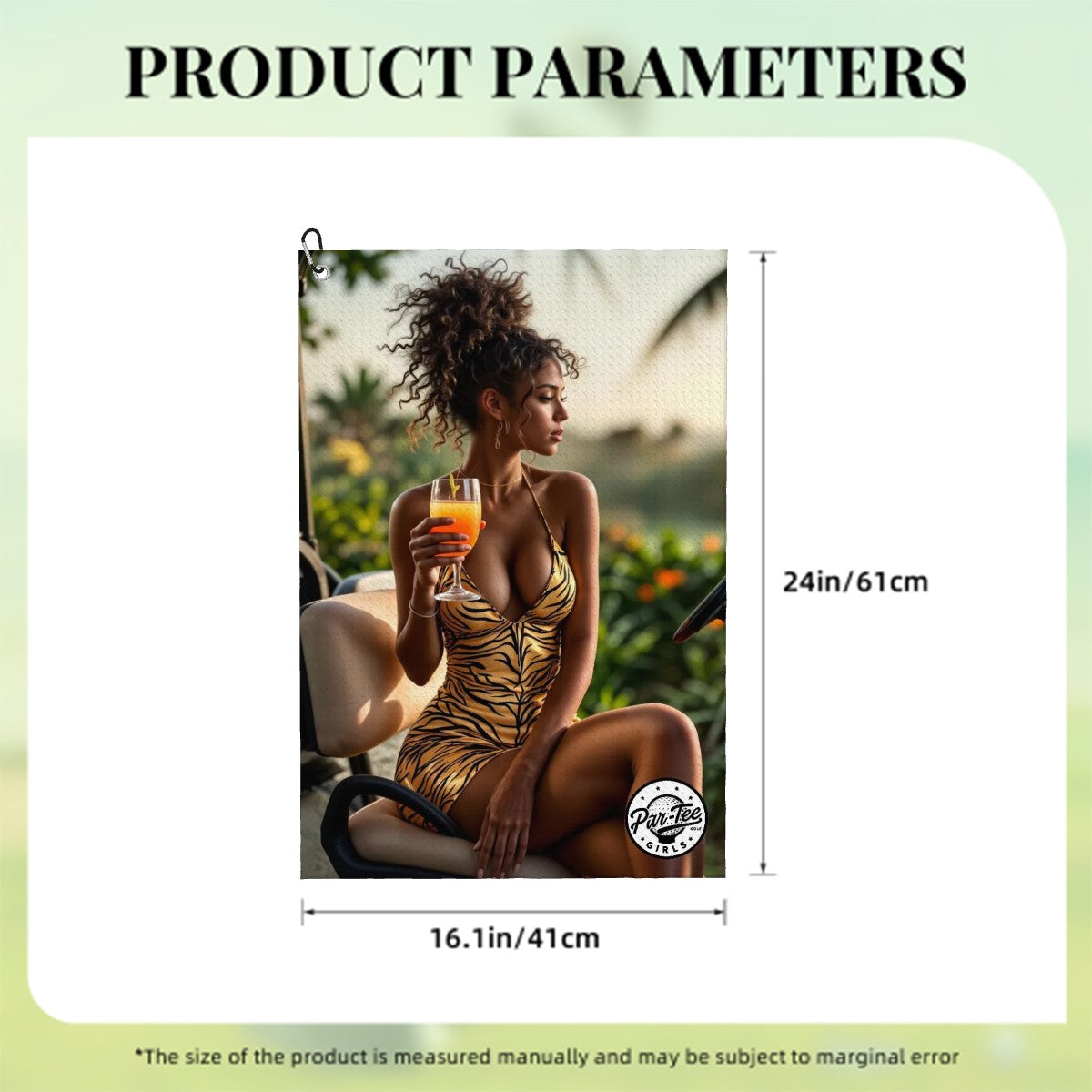 Tiger's Eye Golf Towel - Sip, Style, and Strength