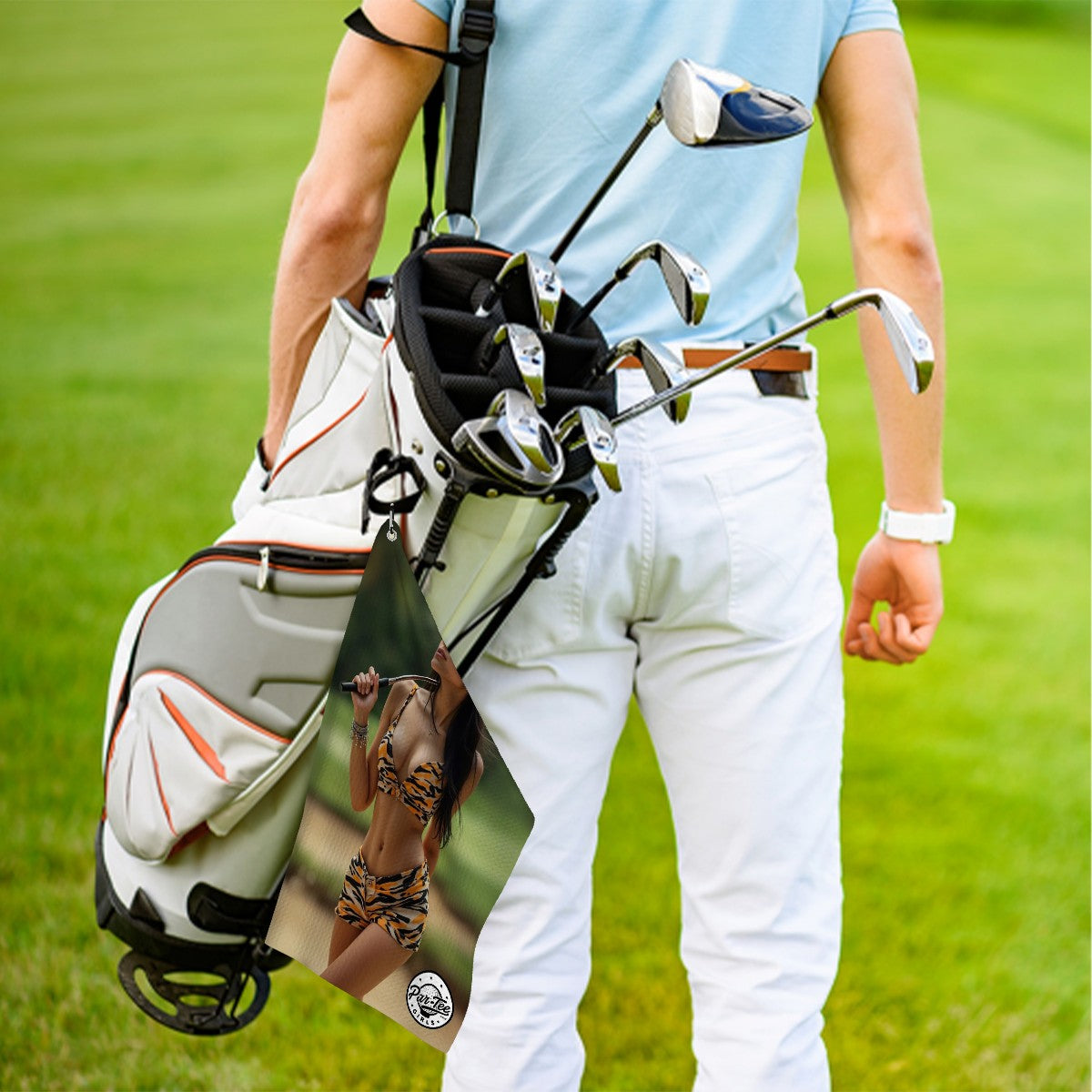 Tiger's Eye Golf Towel - Fierce Form, Fearless Focus
