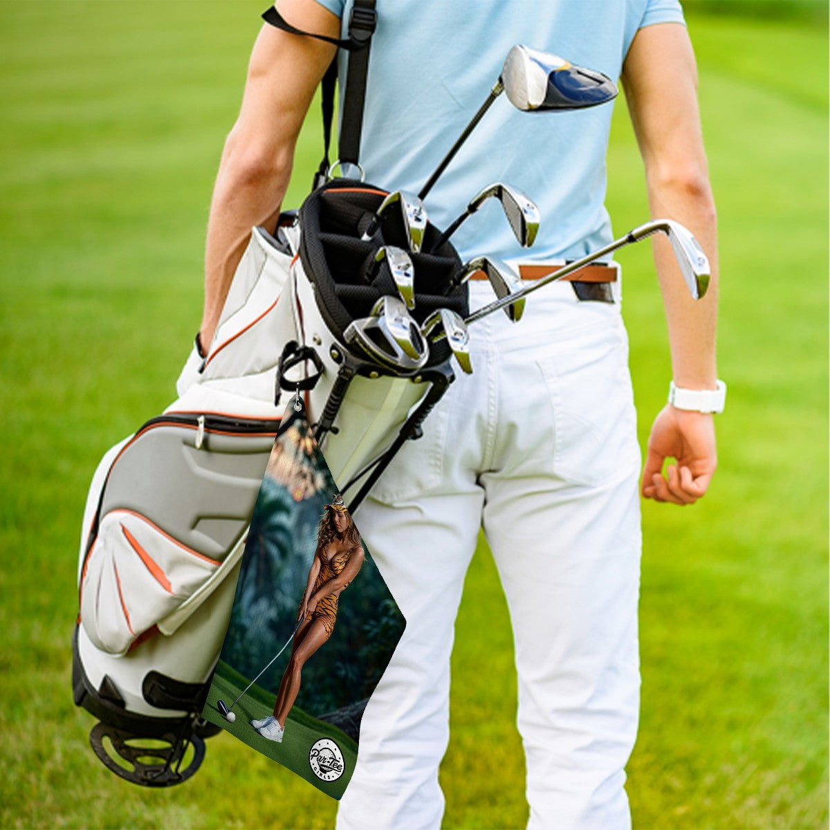 Tiger's Eye Golf Towel - Locked In and Unstoppable
